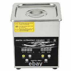 New 2L 200w Ultrasonic Cleaner Stainless Steel Industry Heated Heater withTimer