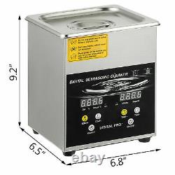 New 2L 200w Ultrasonic Cleaner Stainless Steel Industry Heated Heater withTimer