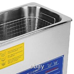 New 3.2L Industry Ultrasonic Cleaner Stainless Steel Heated Heater withTimer