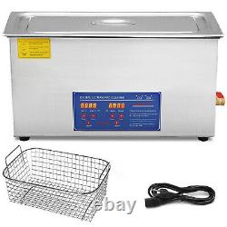 New 30 Liter Ultrasonic Cleaner Stainless Steel Industry Heat Heater withTimer