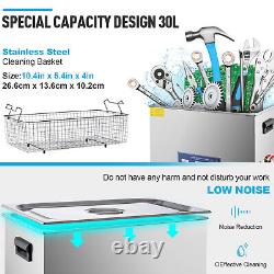 New 30L Stainless Ultrasonic Cleaner Cleaning Equipment Industry Heated with Timer