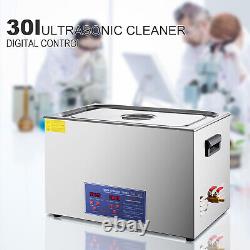 New 30L Stainless Ultrasonic Cleaner Cleaning Equipment Industry Heated with Timer