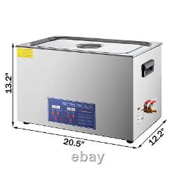 New 30L Stainless Ultrasonic Cleaner Cleaning Equipment Industry Heated with Timer