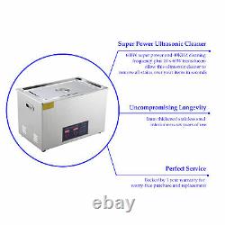 New 30L Ultrasonic Cleaner 304 Stainless Steel Industry Heated Heater withTimer