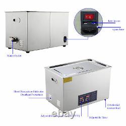 New 30L Ultrasonic Cleaner 304 Stainless Steel Industry Heated Heater withTimer