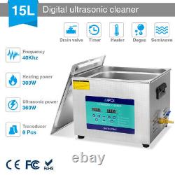 New 30L Ultrasonic Cleaner Stainless Steel Industry Heated Heater withTimer