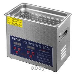 New Industry Ultrasonic Cleaner 6L Stainless Steel Heated Heater withTimer