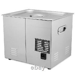 New Stainless Steel 10 L Liter Industry Heated Ultrasonic Cleaner Heater withTimer