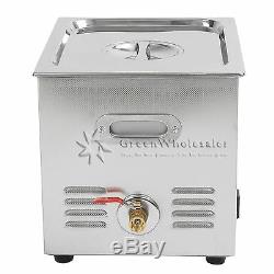New Stainless Steel 10L Industry Heated Ultrasonic Cleaner Heater withTimer