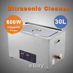 New Stainless Steel 30 L Liter Industry Heated Ultrasonic Cleaner Timer Digital