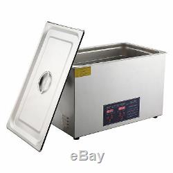 New Stainless Steel 30L Liter Industry Heated Ultrasonic Cleaner Heater Timer