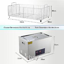 New Stainless Steel 30L Liter Industry Heated Ultrasonic Cleaner Heater withTimer