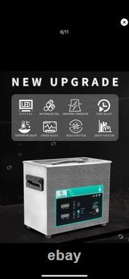 New Stainless Steel 6 L Liter Industry Heated Ultrasonic Cleaner Heater withTimer