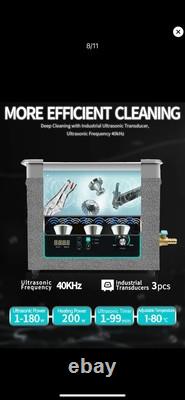 New Stainless Steel 6 L Liter Industry Heated Ultrasonic Cleaner Heater withTimer