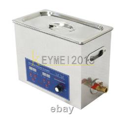 One 220V 6L 180W Digital Heated Ultrasonic Cleaner For Jewelry Dental coin