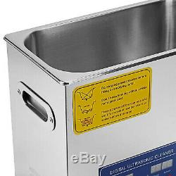 Pro Stainless Steel 6l Liter Ultrasonic Cleaner Industry Heated With Timer Heater