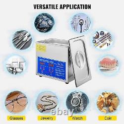 Professional 3L Ultrasonic Cleaner with Digital Timer & Heater Stainless Steel