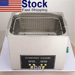 Professional Digital Ultrasonic Cleaner Machine with Timer Heated Cleaning 10L