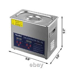 Professional Digital Ultrasonic Cleaner Machine with Timer Heated Cleaning 3L US