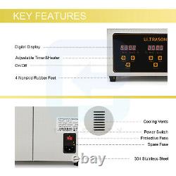 Professional Industry Ultrasonic Jewelry Cleaner 3L Heated Heater withTimer