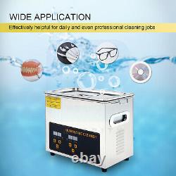 Professional Industry Ultrasonic Jewelry Cleaner 3L Heated Heater withTimer