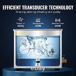 Professional Ultrasonic Cleaner 2.5 Gal, Easy to Use with Digital Timer & Heater