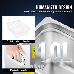 Professional Ultrasonic Cleaner 2.5 Gal, Easy to Use with Digital Timer & Heater