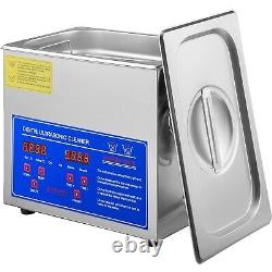 Professional Ultrasonic Cleaner Digital Timer & Heater Stainless Steel 3L