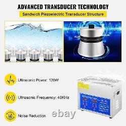 Professional Ultrasonic Cleaner, Easy to Use with Digital Timer & Heater, Sta
