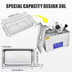 Roomark 30L Ultrasonic Cleaner with Timer Heating Machine Digital Sonic Cleaner