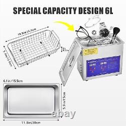 Roomark Ultrasonic Cleaner with Timer Heating Machine Digital Sonic Cleaner 6.5L