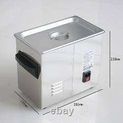 STON 110V Stainless Steel 3L Industry Heated Ultrasonic Cleaner Heater Timer New