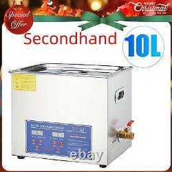 Secondhand Stainless Steel 10L Industry Heated Ultrasonic Cleaner Heater withTimer