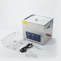 Secondhand Stainless Steel 10L Industry Heated Ultrasonic Cleaner Heater withTimer