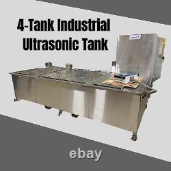 SharperTek 4-Tank Industrial Ultrasonic Cleaner USA-Made High-Capacity