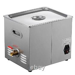 Stainless Steel 10L Liter Industry Ultrasonic Cleaner Heated Heater withTimer New
