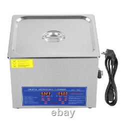 Stainless Steel 15 L Digital Industrial Heated Ultrasonic Cleaner Tank with Timer