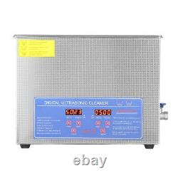 Stainless Steel 15 L Liter Industry Heated Ultrasonic Cleaner Heater withTimer New