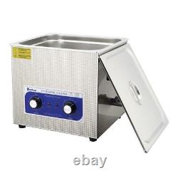 Stainless Steel 15L Capacity Industry Heated Ultrasonic Cleaner Heater Timer US