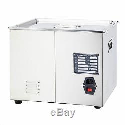 Stainless Steel 15L Liter Industry Ultrasonic Cleaner Heated Heater withTimer