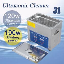 Stainless Steel 2 L to 30L Industry Ultrasonic Cleaner Heated Heater withTimer New