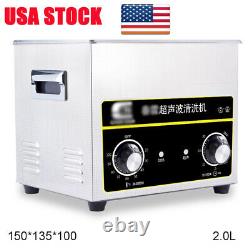 Stainless Steel 2L Capacity Industry Heated Ultrasonic Cleaner Heater Timer