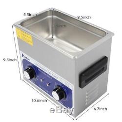 Stainless Steel 3L Liter Industry Heated Ultrasonic Cleaner Heater+Timer US