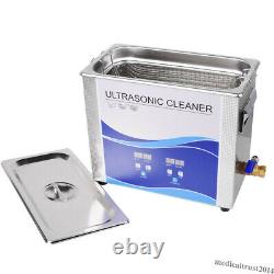 Stainless Steel Digital Ultrasonic Cleaner Machine 15L 360With450W + Heating Bath