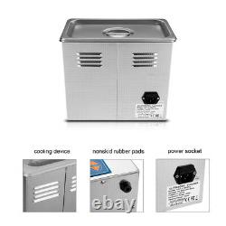 Stainless Steel Ultrasonic Cleaner 3L Liter Heated Heater Timer Industry Clean