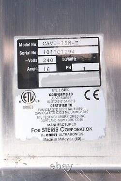 Steris Caviwave CAVI-15W-E Heated Ultrasonic Cleaner Tested with Warranty