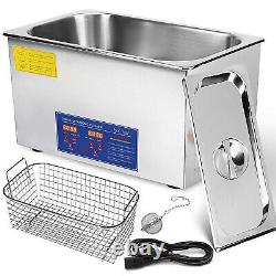 US 30L Ultrasonic Cleaner Cleaning Equipment Liter Heated With Timer Heater 110V