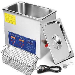 US 6L Ultrasonic Cleaner Cleaning Equipment Liter Heated With Timer Heater 110V