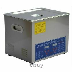 US STOCK 10L Digital Ultrasonic Cleaner Cleaning Machine with Heater JPS-40A