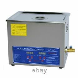 US STOCK 10L Digital Ultrasonic Cleaner Cleaning Machine with Heater JPS-40A